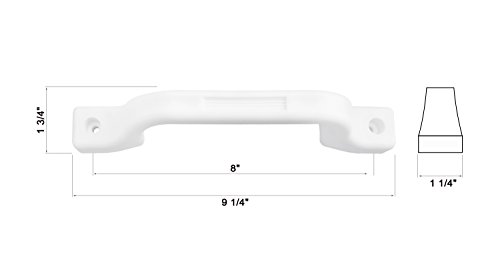 Camp'n -2 Piece- All Weather Plastic Grab Handle - Entry Door Assist Bar For Rv, Trailer, Camper, Motor Home, Cargo Trailer, Boat-Oem Replacement (White 2-Piece) #TOP2