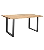 🪵 Roble macizo salvaje – Tablero rectangular de 4 cm de grosor en cálida madera natural, aportando resistencia y un acabado único.