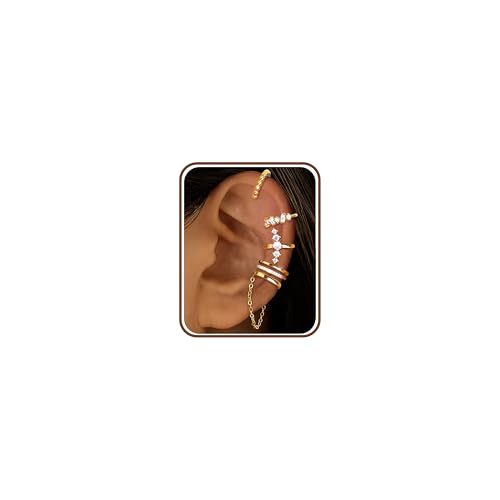 YADOCA 5Pcs Ear Cuff Faux Piercing Oreille Manchette d'Oreille Pour Femme Boucle Oreille Sans Trou...