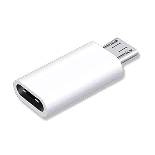 TSHIENTT USB 3.1 Type C Female to Micro USB Type B 2.0 Male Data Sync Adapter and Without Cable Charging Connector for Smartphones and Tablets(Silver/Black)