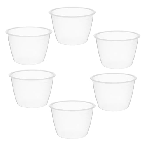 JECOMPRIS Tazas Medidoras para Arroz 120 Ml de Plástico Transparente 6 Unidades, Tazas Medidoras de Líquidos y Granos, Accesorios para Olla Arrocera en Cocina Doméstica