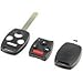 Key Fob Keyless Entry Remote Shell Case & Pad fits Honda Accord Civic Pilot (KR55WK49308, MLBHLIK-1T, N5F-S0084A)