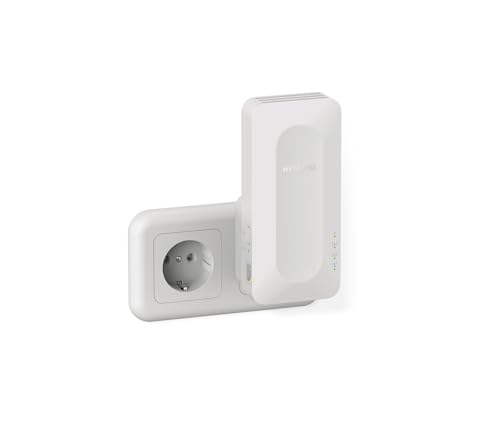 NETGEAR Extensor de Rango Mesh WiFi 6 (EAX17). Añada hasta 100m² y más de 20 Dispositivos con el repetidor y Booster de señal inalámbrica de Doble Banda AX3000 (hasta 3,0 Gbps), Seguridad WPA