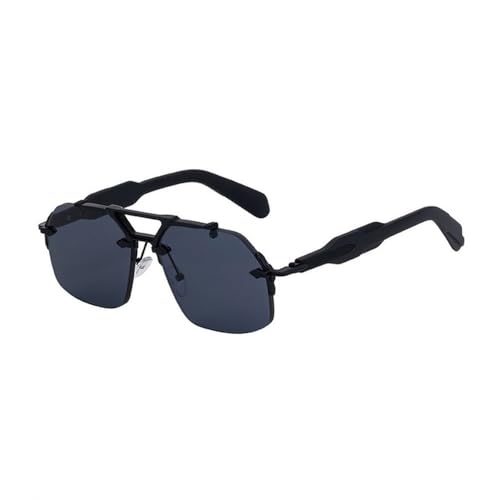 Lunettes de soleil homme UV400 à découpes géométriques et verres miroirs