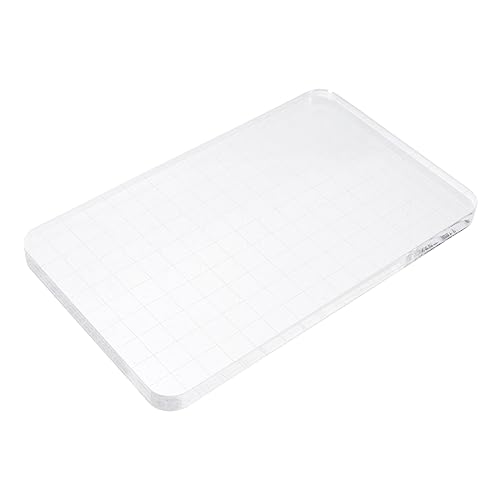 IWOWHERO Small Stamping Block Acrylic Stamp Plate Ideal for Craft Projects DIY Stamp Accessory 5 Pack