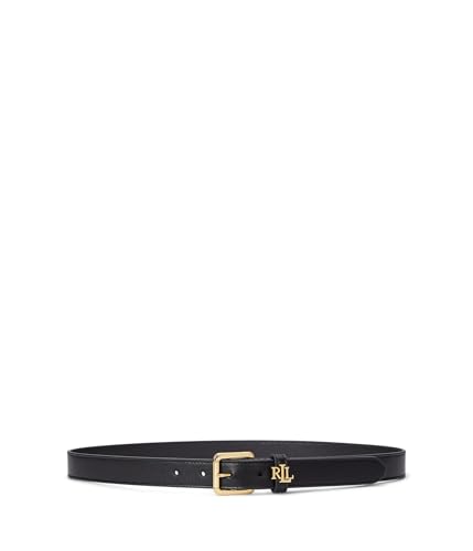 Lauren Ralph Lauren Women's Logo-Keeper Leather Skinny Belt