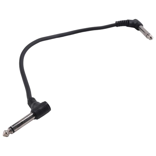 Câble de patch de guitare angle droit 1/4 pouce coudé noir lot de 60 - 2