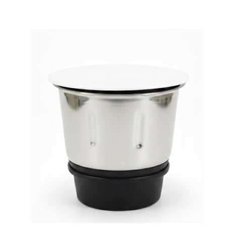 Image of Bajaj Original 300 ml Chutney Jar Assembly for FX11 Food Processor | Genuine Stainless Steel Spare Jar | Compatible with FX11 & Similar Models