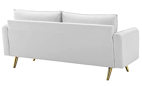 Modway Revive Performance Velvet Sofa, White , 32.5 X 72 X 33.5 #TOP3