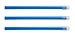 100 Aspirasaliva in pvc atossico con anima in metallo 15 cm BLU O VERDE (blu) immagine