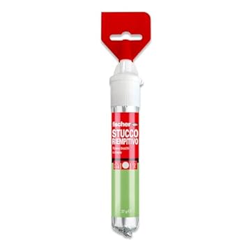 Fischer Stucco Veloce con Spatola Integrata per Coprire Fori e Crepe nel Muro, Pronto all'Uso, Bianco, 70 ml, 552152
