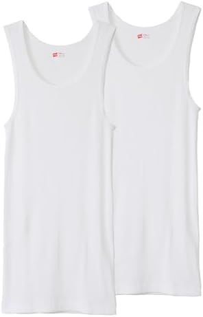 （05:30時点） ノースリーブ 2枚組 綿100％ リブ編み 丸胴仕様 2P Aシャツ HM2-K701-010-L