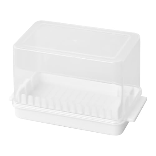 Sucritude Cortador De Mantequilla En Barra,Recipiente Hermético para Cortar y Conservar - Herramienta de Corte Multifuncional, Contenedor Extraíble para Cortar Queso para Uso en el Hogar, la Despensa,