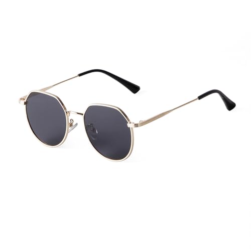 Metal Brown Sunglasses Men Women Vintage Gradient Lens Round Sun Glasses Male Female Shades,A8129