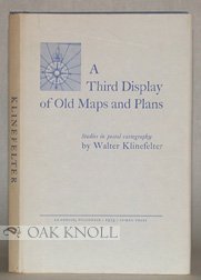 Hardcover A third display of old maps and plans;: Studies in postal cartography Book