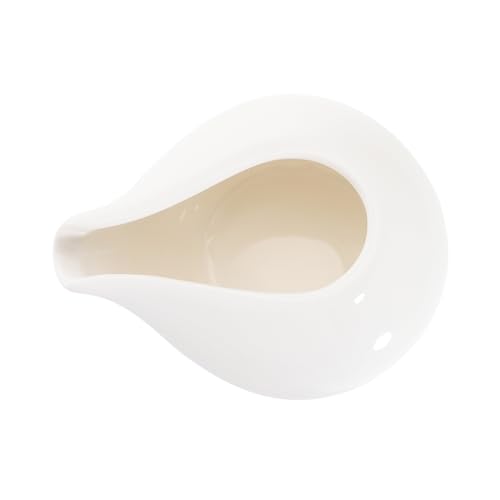 VINTORKY 1pc Ceramic Sauce Pot Coffe Syrup Milk Creamer Jug Gravy Bowl Serving Jug Restaurant Kitchen Tools Sauce Cup Steak Gravy Boat Seasoning Dish Porcelain Saucier Cups Ceramics White