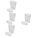 LIFKOME 4pcs Kitchen Storage Jar Cereals Clear Container Food Portable Can Plastic Empty Storage Jars Dispenser Container Loose Tea Organizer Kitchen Jar Lid Jar Dried Fruit Jar Pp Noodle