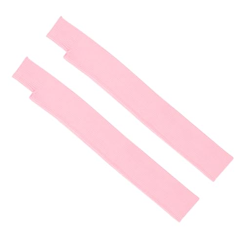 FRCOLOR 1 Par manga caliente del brazo manga del brazo sudor mangas Invierno manga protectora del brazo manguitos cálidos para mujer de brazo lana de cordero rosa