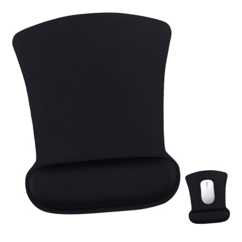 PRETYZOOM Alfombrilla de Ratón Ergonómica con Soporte para Muñeca Base Antideslizante Superficie Suave y Cómoda para Oficina y PC