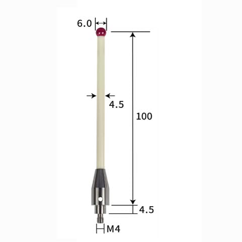Image of for Blum TC50 /TC60 Touch Probe Stylus for CNC Machine Tools P03.8000-010.100.06 M4 D6 L100 143428