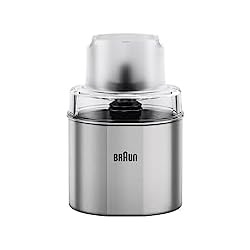 Braun MQS 270 SI Coffee and Spice Mills Attachment with EasyClick Plus System - Accessories for Braun MultiQuick 7 and 9 Hand Blender Silver