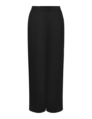 ONLY Damen Onlalma Life Poly Palazzo Pant Solid Ptm Hose, Schwarz, S EU