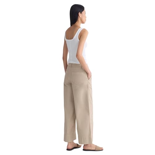 Everlane Women's Seamed Wide-Leg Pant | OCS Organic Cotton Linen Blend High-Rise Wide-Leg Trouser - Trench Coat Khaki 12R by Everlane - Used condition - Image 3