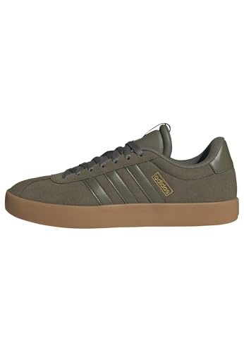 adidas VL Court 3.0 Shoes, Zapatillas Hombre, Olive Strata Olive Strata Gold Met, 40 2/3 EU