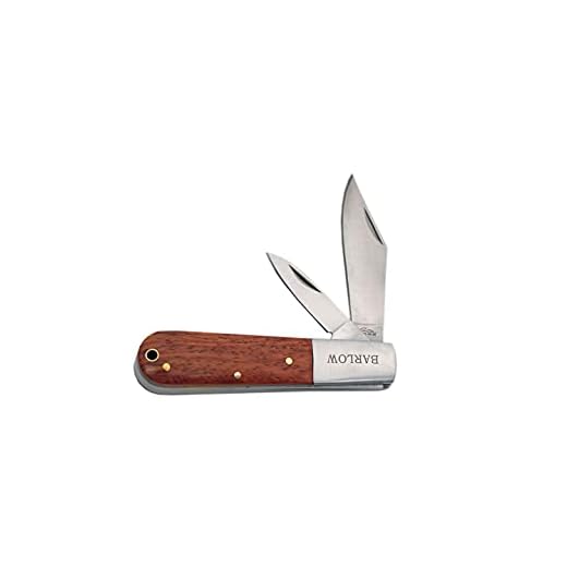 SZCO Supplies Rite Edge : 4” Wood Handle Dual Blade Barlow Knife, Brown (210601)