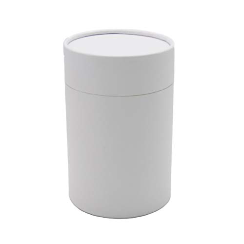 12Pack Paperboard Tube with Lid Round Cardboard Box Container (2.44"D*4.4"H, White)