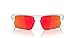 Oakley OO9400 Bisphaera Sunglasses, Polished White/Prizm Ruby, 68 mm