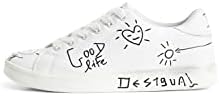Desigual Women's Shoes 4 Woman PU Sneakers Low, White, 8.5 | Image 2