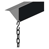 4 Home & Garden Regenabhlaufkette für V-Dachrinne aus Kunststoff mit S-Haken | Vordach Balkon Haustür Gartenhaus (Regenablaufkette 250cm)