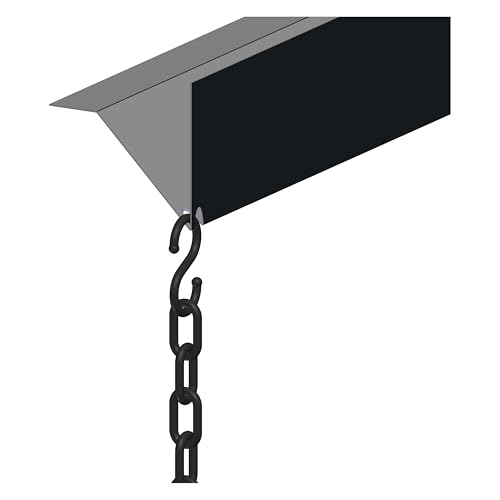 4 Home & Garden V-Dachrinne aus Aluminium 200cm Anthrazit 7016 | Vordach Balkon Haustür Gartenhaus (Regenablaufkette 250cm)