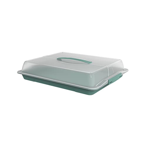 Rotho John Big Party Butler, plástico (PP), libre de BPA, turquesa/transparente, 30,5 cm
