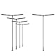 Evemodel 5Stk Modelleisenbahn Spur H0 1:87 Metall Straßenlaterne Lampen weiße LEDs (Stil 06)
