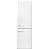 Smeg fab32urwh3 24 inch wide 117 cu ft retro refrigerator with bottom freezer right hinge made in italy  urban country home decor