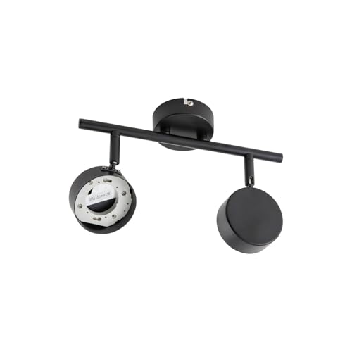 Lindby Ceiling Light Jyla dimmable (Modern) in Black Made of Metal for e.g. Office & Workroom (2 Light Sources, GX53) from floodlight Spotlight