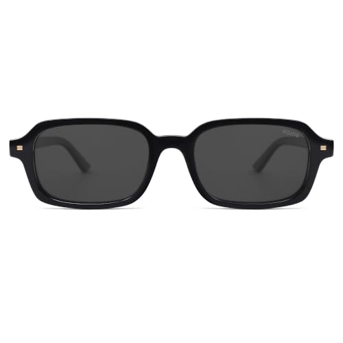 Image of SOJOS Trendy Rectangle Polarized Sunglasses Womens Mens SJ2610