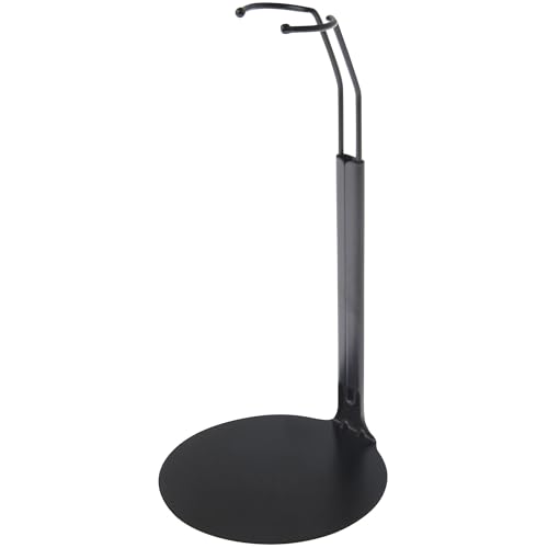 Image of Plymor DSP-5125B Black Adjustable Doll Stand, fits 10, 11, and 12 inch Slim Waist Dolls, Waist is 1.125 inch - 1.5 inch wide, 3.25 inch - 4 inch around, Pack of 12