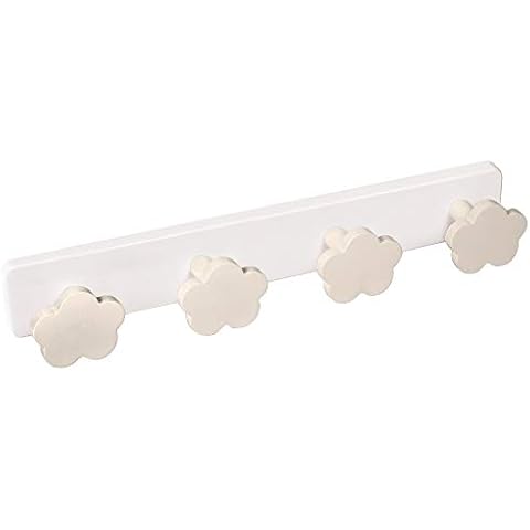 POMOLINE PERCHA Pared habitación BEBÉ Nubes madera lacada arena Cover