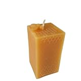 Bienenwachskerze Wabenkerze Muster 7,5 cm – handgegossene Formkerze aus 100% Bienenwachs