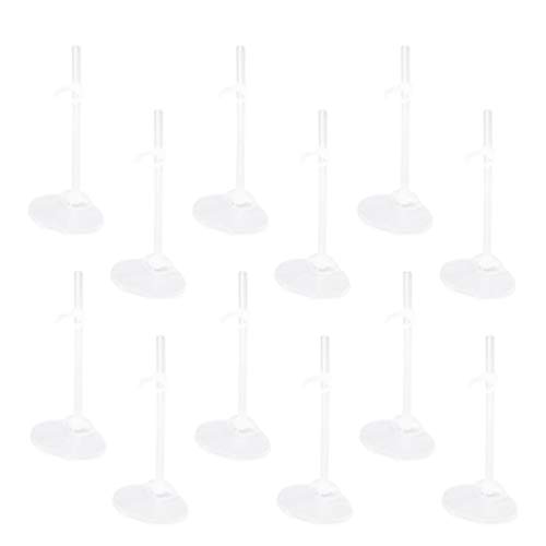 BESPORTBLE 12 Pcs Suporte Suporte Portátil Transparente Cintura Suporte de Pé Boneca Boneca Boneca U