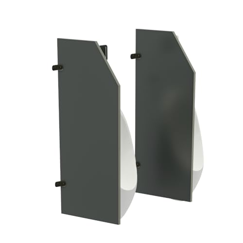 Urinal Partition Bathroom partition Wall-Mounted Mens Urinal Privacy Screen - Public Toilet Partition for Kindergartens schoolShopping Malls and Public Places 35.43x15.74x0.63 inch 2PCS