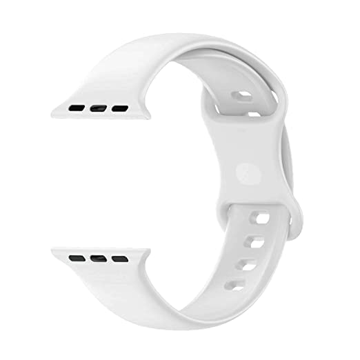 EPITHI Watch Strap Compatible with @ppleWatches (42-44mm/45mm), Soft Silicone Double Lock Wristband for i-Watch Series 7/6/5/4/3/2/1/SE(Compatible With Sartwatches)(Watch Not Included)- (White) (B09XR6ZV85) Amazon Price History, Amazon Price Tracker