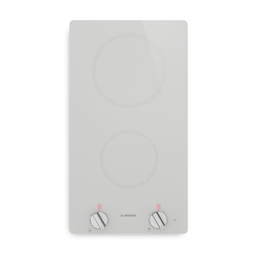 Klarstein Kochheld Induktionskochfeld - 2-Zonen, 3500W Boost, Drehknopf, Restwärmeanzeige & Überhitzungsschutz, Kompakt 30cm, Ceran, Energieeffiziente Induktionskochplatte