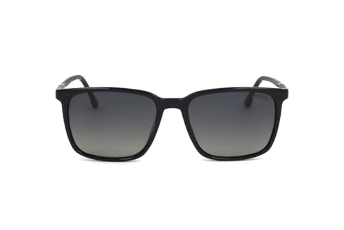 Carrera Men's 259/S Rectangular Sunglasses, Black/Polarized Gray, 55mm, 18mm2