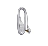 Master Electrician 09417ME 7-Feet Vinyl Low Profile Cube Tap Extension Cord, White