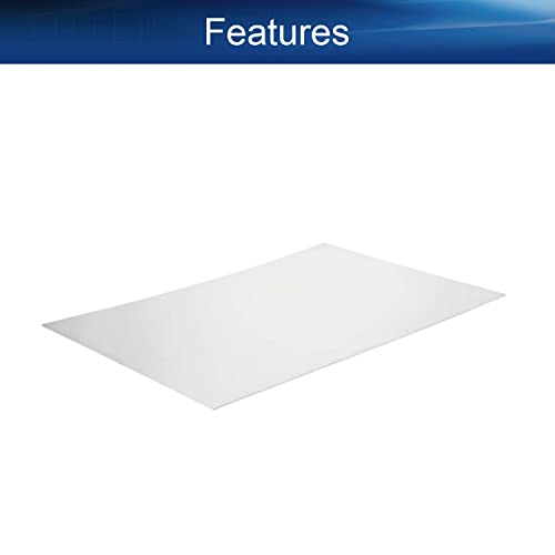 Image of Heyiarbeit 11.69 inch x 8.27 inch White Acrylic Sheet Cast Plexiglass Plastic Sheet 0.04 inch Thick, for Lamps, Construction, Handicrafts, Model Making and Hobby Use