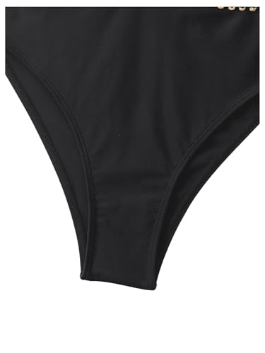 Milumia Women's Stitch Detail Strapless One Piece Swimsuit Cut Out Bandeau Bathing Suit4